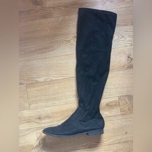 Guess over the knee black suede boots
